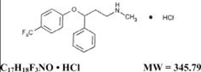 Image Of Fluoxetine HCl Chemical Structure (Fluoxetine HCl Chemical Structure)